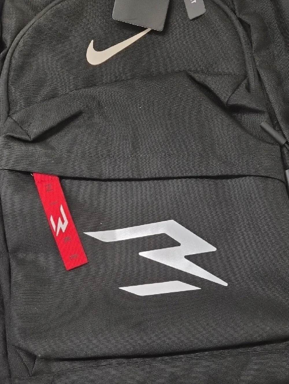 Nike Black Backpack with White and Red Accents